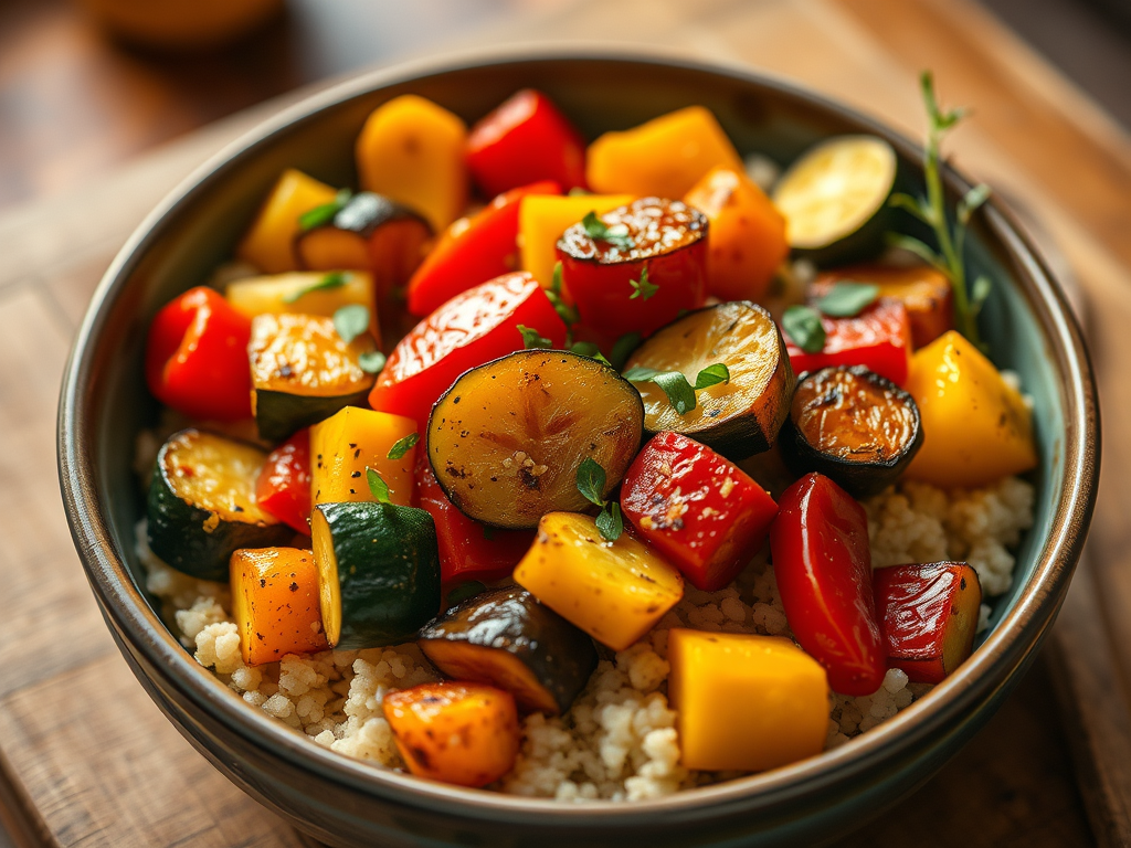Roasted Summer Vegetables over&nbsp;Couscous